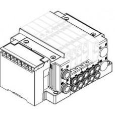 SMC solenoid valve 4 & 5 Port SS5Y5-10/11S3, 5000 Series Manifold for Series EX120 Integrated (Output) Serial Transmission System (IP20)